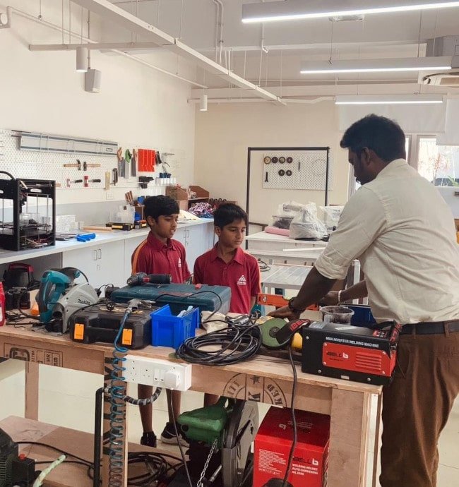 Composite skills and Design and Technology lab setup in a school